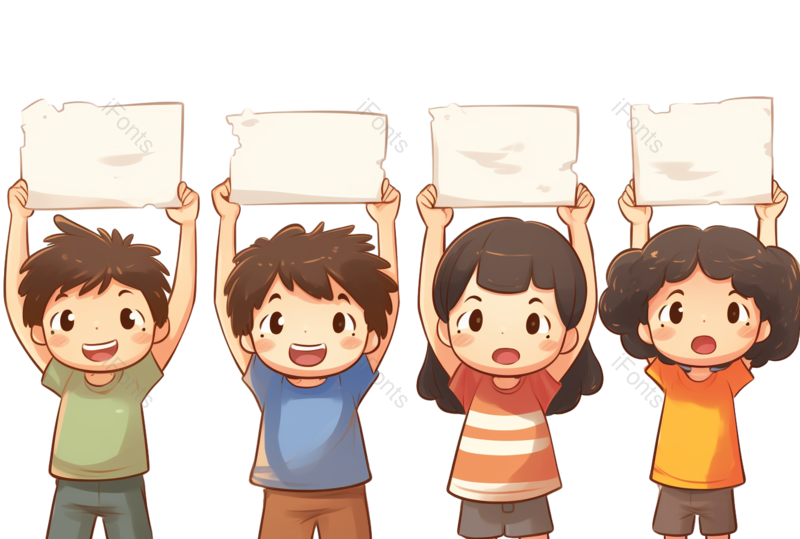 卡通素材图片,学生元素,手绘PNG,免抠素材